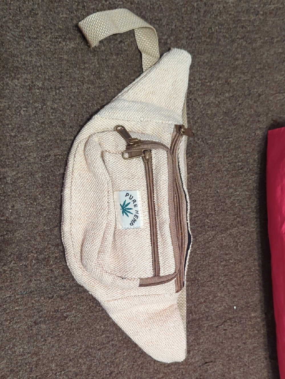 Pure Hemp Cream Canvas Fanny Pack